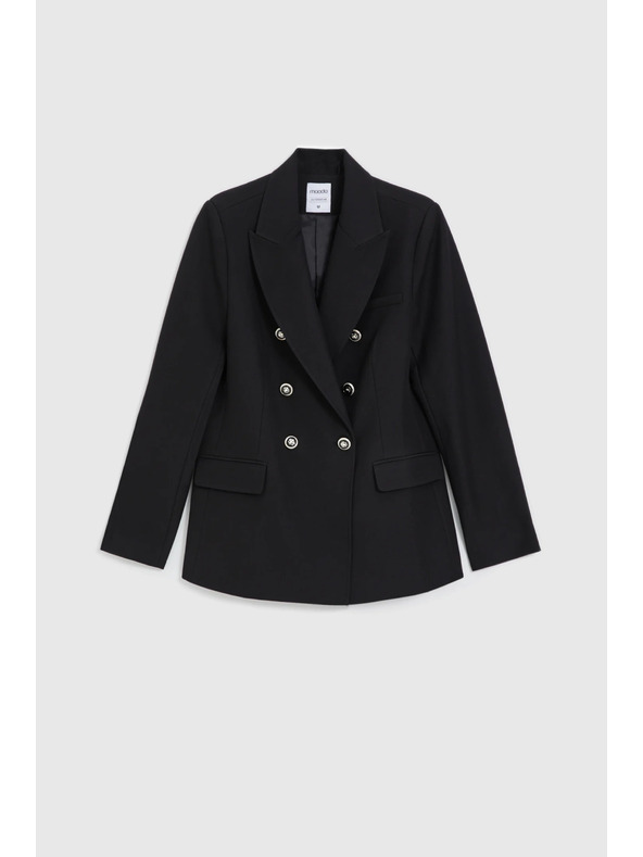 Moodo Fekete díszes gombos zakó Moodo