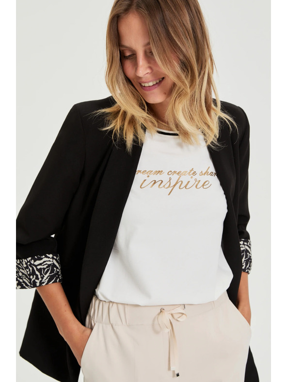 Moodo Fekete díszes mandzsettás zakó Moodo