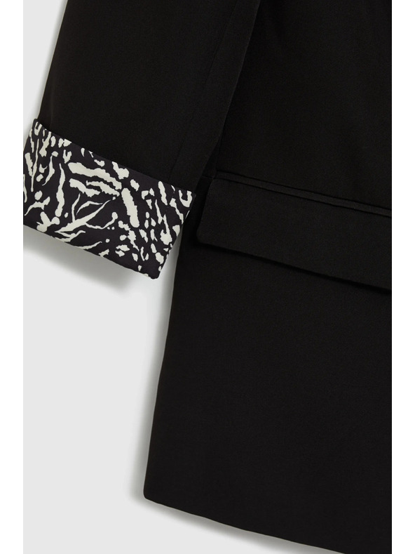 Moodo Fekete díszes mandzsettás zakó Moodo