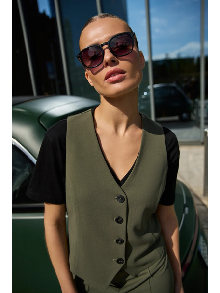 Moodo Olívzöld mellény Moodo