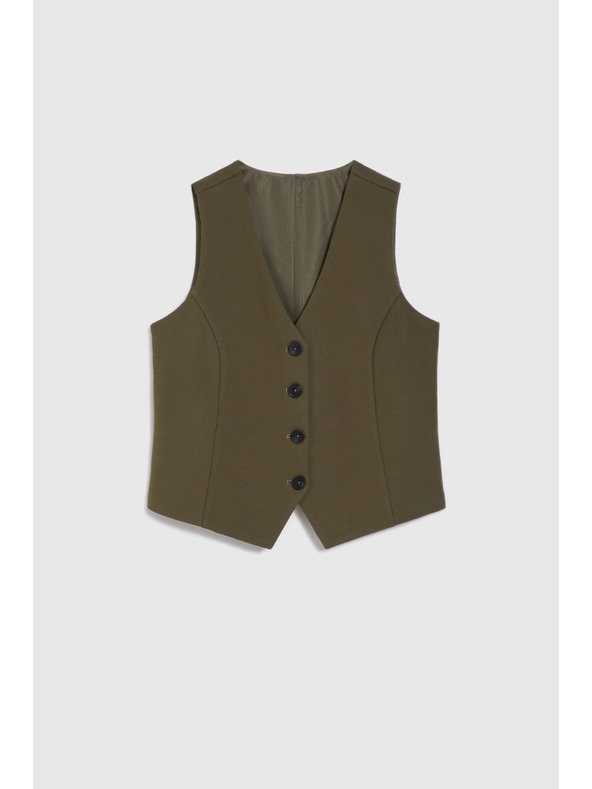 Moodo Olívzöld mellény Moodo