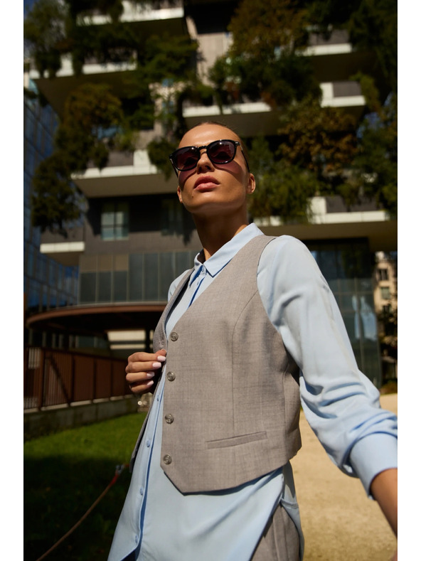 Moodo Elegáns mellény szürke Moodo