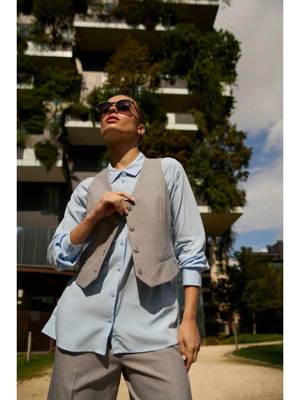 Moodo Elegáns mellény szürke Moodo