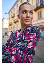 Moodo Kék virágos zakó Moodo