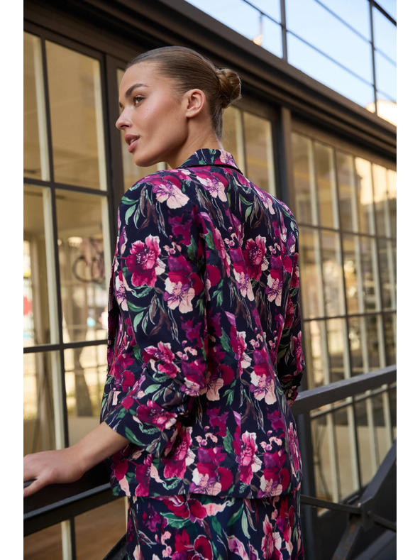 Moodo Kék virágos zakó Moodo