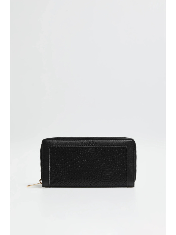 Moodo Fekete cipzáras pénztárca Moodo