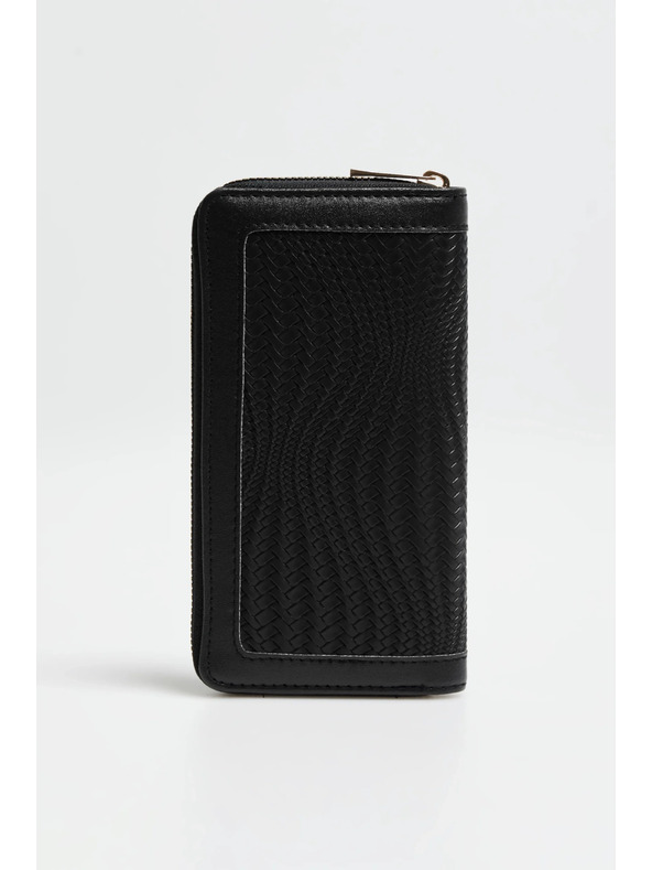 Moodo Fekete cipzáras pénztárca Moodo