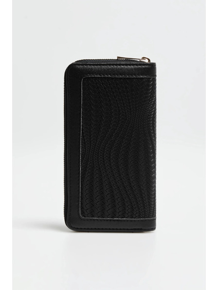Moodo Fekete cipzáras pénztárca Moodo