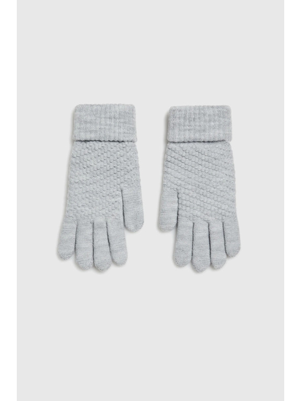 Moodo Szürke kötött kesztyű Moodo
