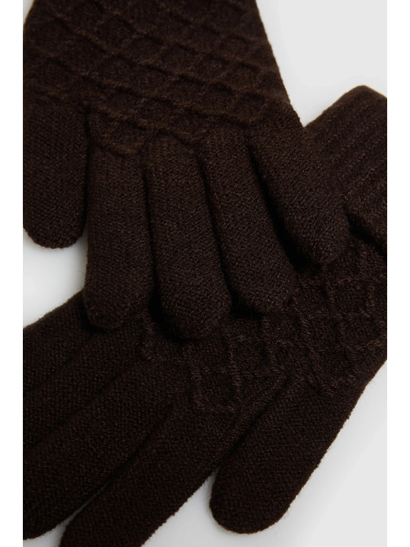 Moodo Barna kötött kesztyű Moodo