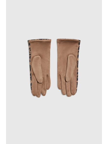 Moodo Bézs leopárd mintás kesztyű Moodo