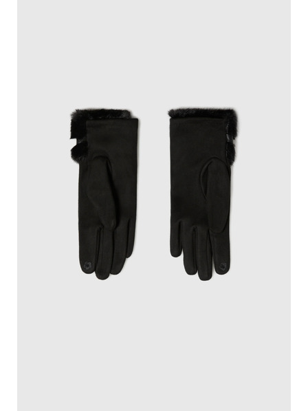 Moodo Fekete Moodo szőrmés kesztyű