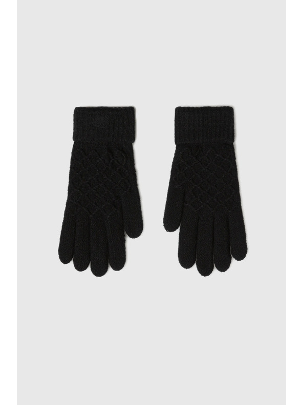Moodo Fekete kötött kesztyű Moodo