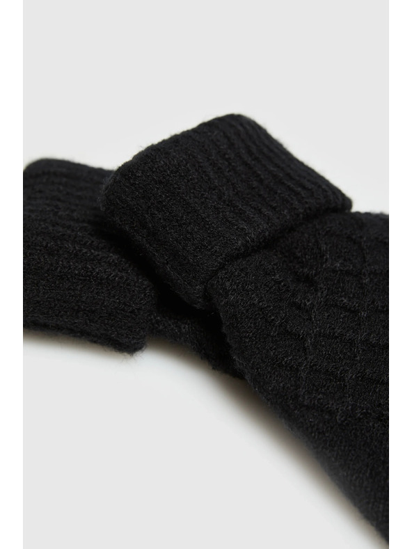 Moodo Fekete kötött kesztyű Moodo