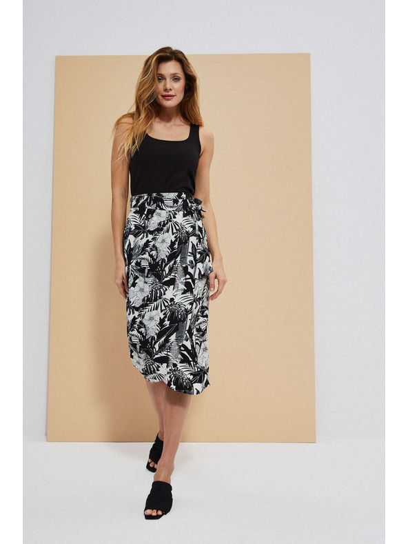 Moodo Fekete növényi mintás szoknya Moodo