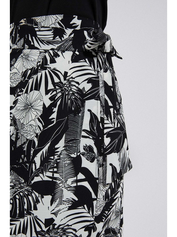 Moodo Fekete növényi mintás szoknya Moodo