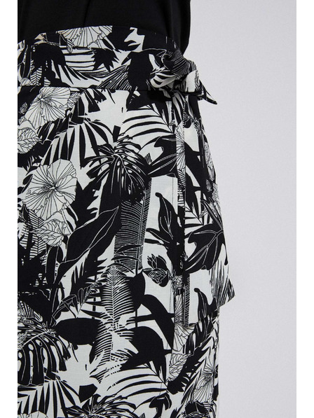 Moodo Fekete növényi mintás szoknya Moodo