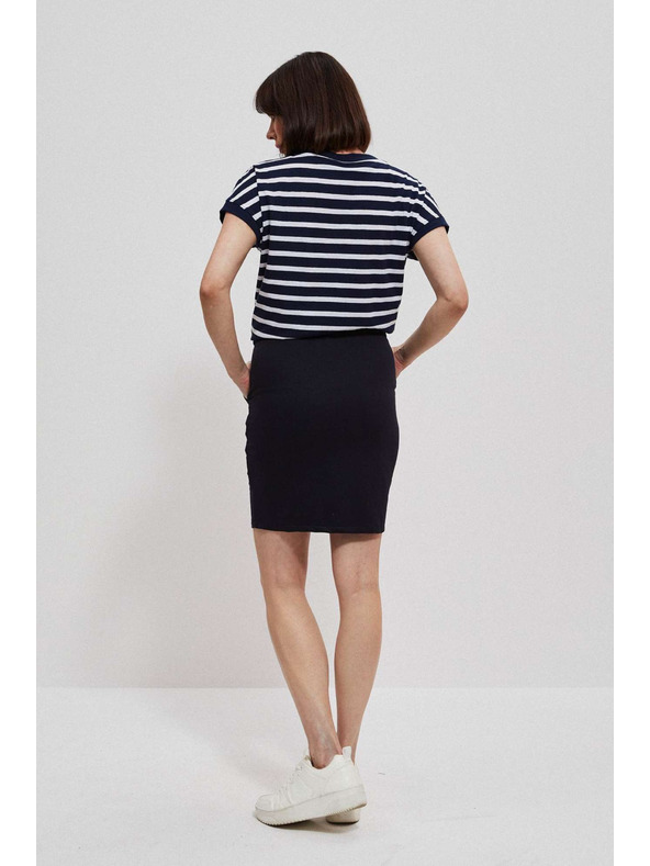 Moodo Sötétkék térd alatti sima szoknya Moodo