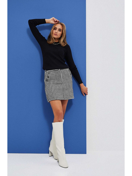 Moodo Fekete-fehér pepita szoknya Moodo