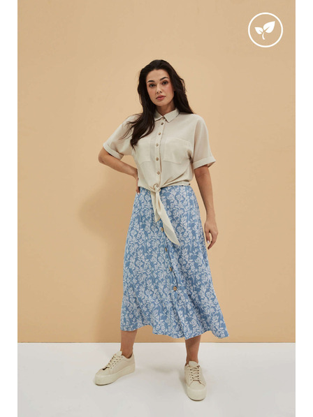 Moodo Virágmintás lyocell szoknya Moodo