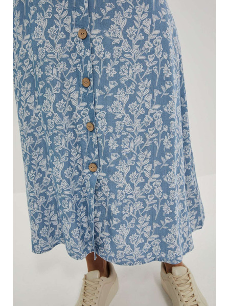 Moodo Virágmintás lyocell szoknya Moodo