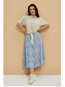 Moodo Virágmintás lyocell szoknya Moodo