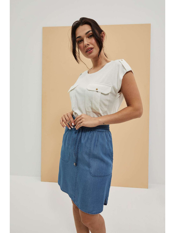 Moodo Egyszerű lyocell szoknya Moodo