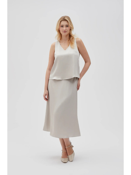 Moodo Bézs midi szoknya Moodo