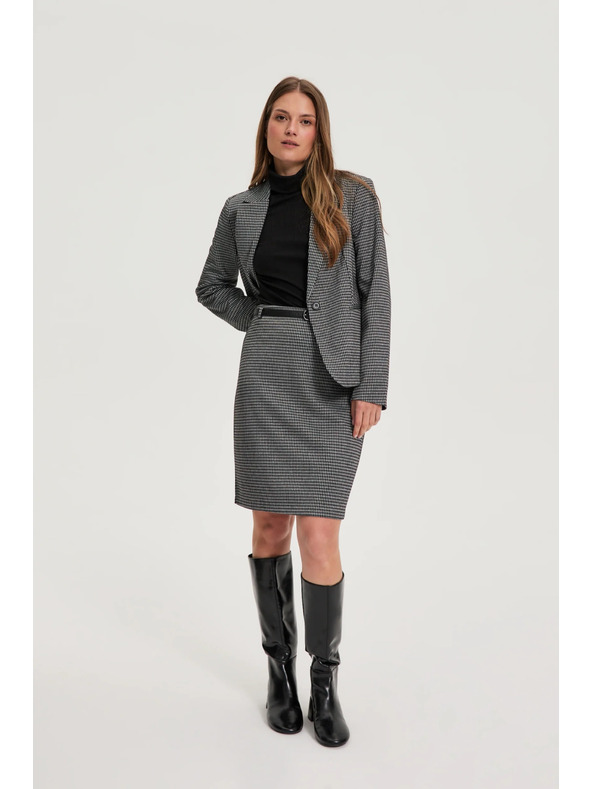 Moodo Szürke pepita mintás szoknya Moodo