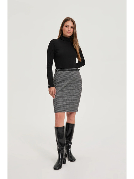 Moodo Szürke pepita mintás szoknya Moodo