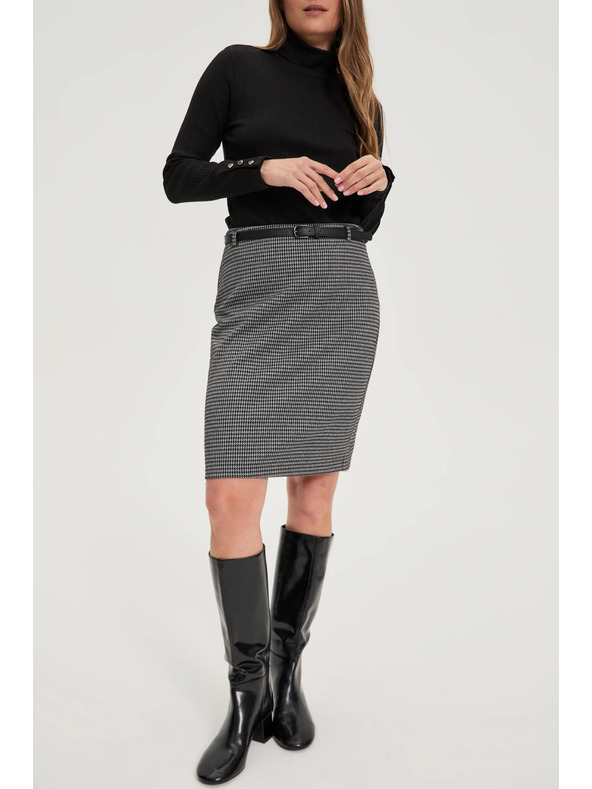 Moodo Szürke pepita mintás szoknya Moodo