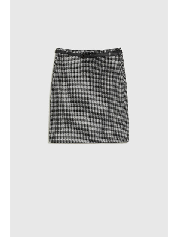 Moodo Szürke pepita mintás szoknya Moodo