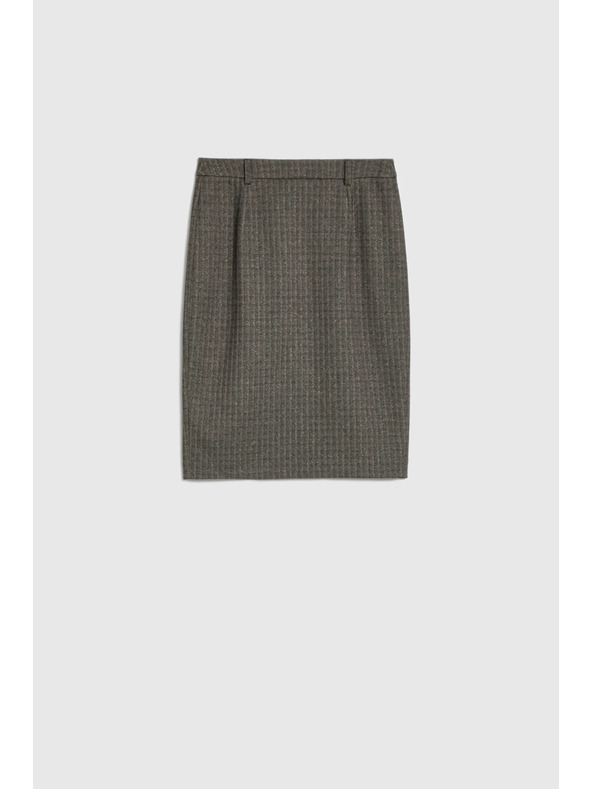 Moodo Térdig érő sötét bézs ceruzaszoknya Moodo