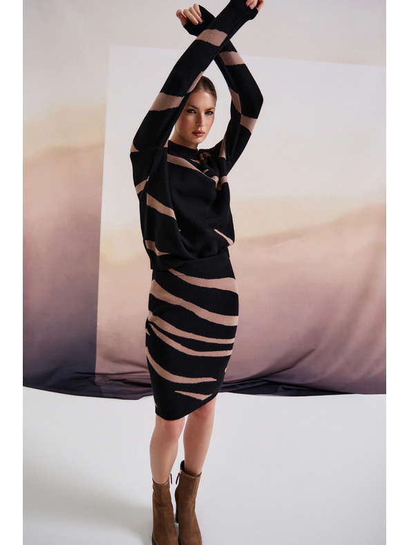 Moodo Fekete kötött szoknya Moodo