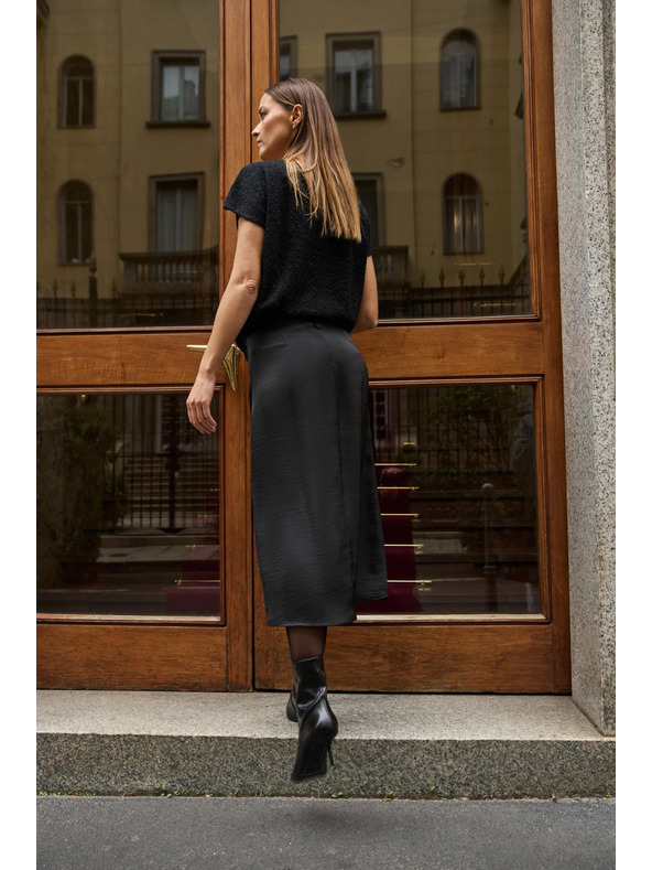 Moodo Fekete midi szoknya Moodo