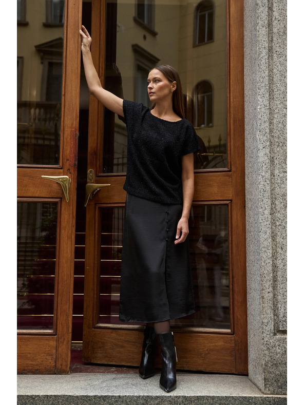 Moodo Fekete midi szoknya Moodo