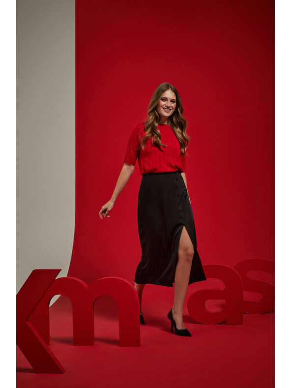 Moodo Fekete midi szoknya Moodo