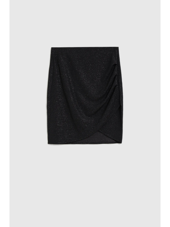 Moodo Fekete gyűrött szoknya Moodo