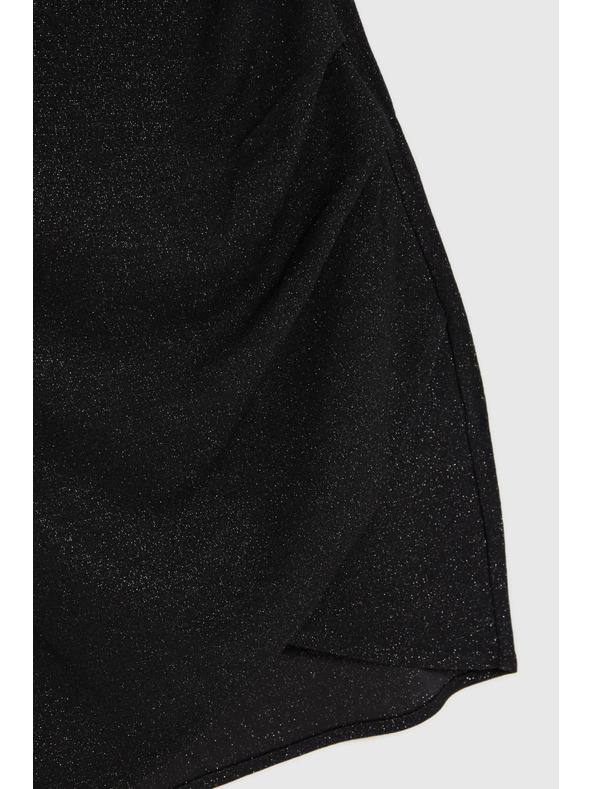 Moodo Fekete gyűrött szoknya Moodo