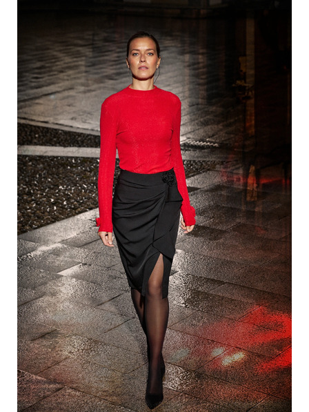 Moodo Fekete fodros szoknya Moodo