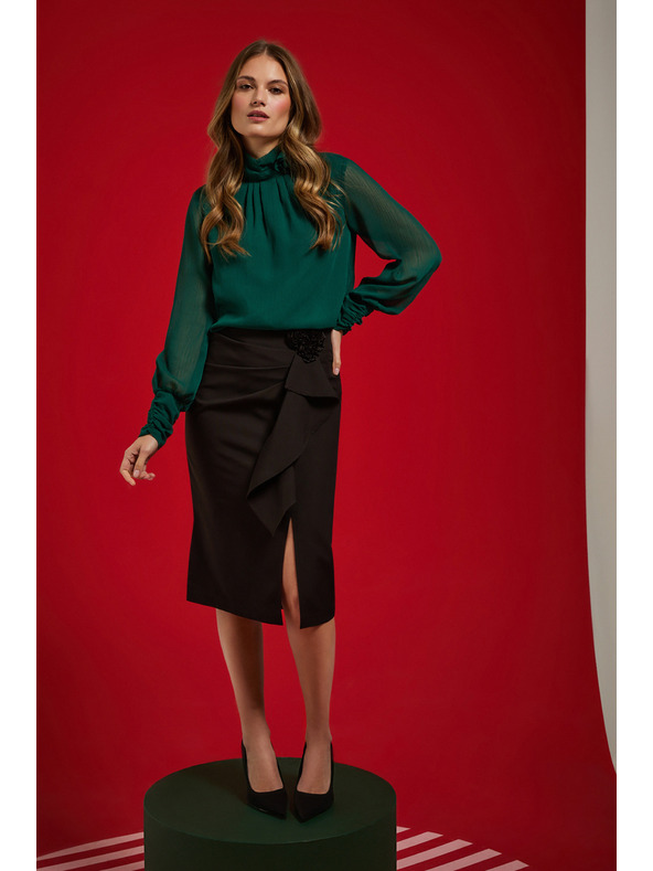 Moodo Fekete fodros szoknya Moodo