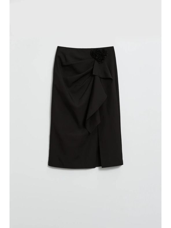 Moodo Fekete fodros szoknya Moodo