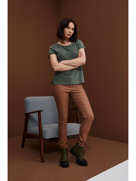 Moodo Barna viaszos szűk nadrág Moodo