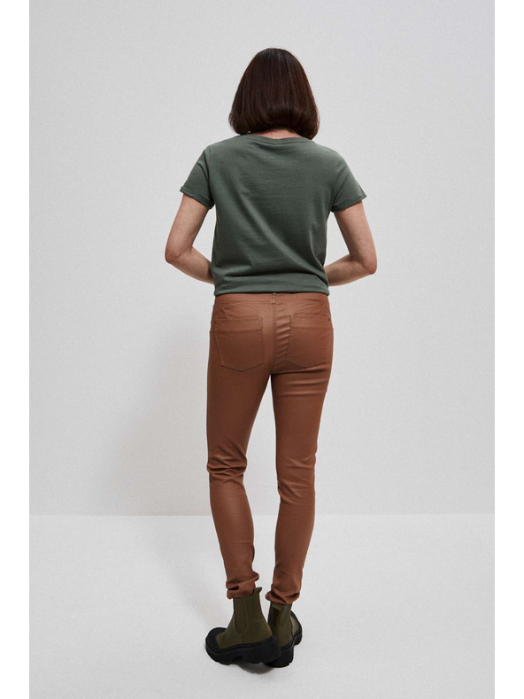 Moodo Barna viaszos szűk nadrág Moodo