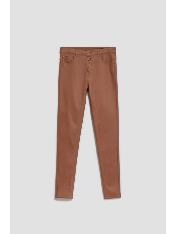 Moodo Barna viaszos szűk nadrág Moodo