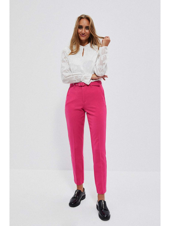 Moodo Rózsaszín cigaretta nadrág övvel Moodo