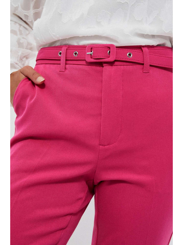 Moodo Rózsaszín cigaretta nadrág övvel Moodo