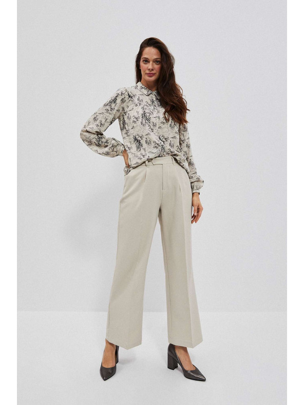 Moodo Homokszínű bő szárú nadrág Moodo