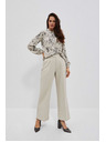 Moodo Homokszínű bő szárú nadrág Moodo