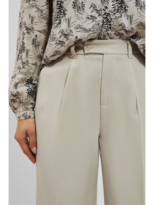 Moodo Homokszínű bő szárú nadrág Moodo